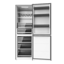 Bolero CoolMarket Combi 409 Black Glass E Frigorífico Combi Cristal Negro, MAX INSIDE con VIP tech, Cool Matrix, Cajón Variable 6 temperaturas con control de humedad, Total No Frost, Compresor Inverter Plus, Multi AirFlow, 409 L, 185x59,5cm, Funciones Fast Cooling y Fast Freezing, Modo Smart, Green HUB XL, Display Exterior, Puertas Reversibles, Botellero, Bandejas Cristal y Clase E.