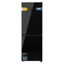 Bolero CoolMarket Combi 409 Black Glass E Frigorífico Combi Cristal Negro, MAX INSIDE con VIP tech, Cool Matrix, Cajón Variable 6 temperaturas con control de humedad, Total No Frost, Compresor Inverter Plus, Multi AirFlow, 409 L, 185x59,5cm, Funciones Fast Cooling y Fast Freezing, Modo Smart, Green HUB XL, Display Exterior, Puertas Reversibles, Botellero, Bandejas Cristal y Clase E.