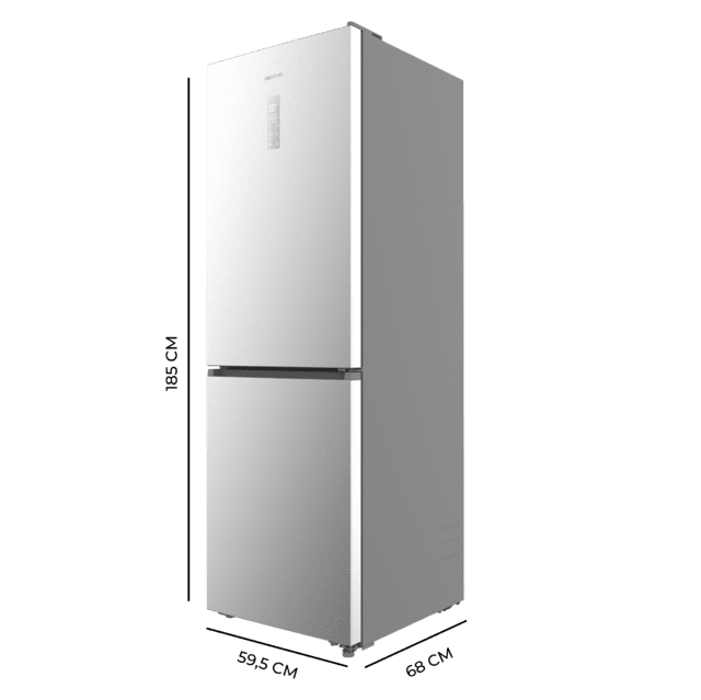 Bolero CoolMarket Combi 409 Inox C Frigorífico Combi Inox, Clase C, MAX INSIDE con VIP tech, Cool Matrix, Cajón Variable 6 temperaturas con control de humedad, Total No Frost, Compresor Inverter Plus, Multi AirFlow, 409 L, 185x59,5cm, Funciones Fast Cooling y Fast Freezing, Modo Smart, Green HUB XL, Display Exterior, Puertas Reversibles, Botellero y Bandejas Cristal.