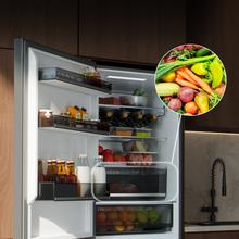 Bolero CoolMarket Combi 409 Black Glass C Frigorífico Combi Cristal Negro, Clase C, MAX INSIDE con VIP tech, Cool Matrix, Cajón Variable 6 temperaturas con control de humedad, Total No Frost, Compresor Inverter Plus, Multi AirFlow, 409 L, 185x59,5cm, Funciones Fast Cooling y Fast Freezing, Modo Smart, Green HUB XL, Display Exterior, Puertas Reversibles, Botellero y Bandejas Cristal.