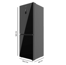 Bolero CoolMarket Combi 409 Black Glass C Frigorífico Combi Cristal Negro, Clase C, MAX INSIDE con VIP tech, Cool Matrix, Cajón Variable 6 temperaturas con control de humedad, Total No Frost, Compresor Inverter Plus, Multi AirFlow, 409 L, 185x59,5cm, Funciones Fast Cooling y Fast Freezing, Modo Smart, Green HUB XL, Display Exterior, Puertas Reversibles, Botellero y Bandejas Cristal.