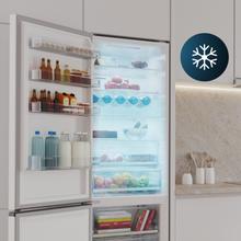 Bolero CoolMarket Combi 456 White E Frigorífico Combi Blanco, MAX INSIDE con VIP tech, Cajón Variable 6 temperaturas con control de humedad, Total No Frost, Compresor Inverter Plus, Multi AirFlow, 456 L, 201x59,5cm, Funciones Fast Cooling y Fast Freezing, Modo Smart, Green HUB XL, Display Exterior, Puertas Reversibles, Bandejas Cristal, Clase E.