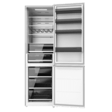 Bolero CoolMarket Combi 456 Inox E Frigorífico Combi Inox, MAX INSIDE con VIP tech, Cool Matrix, Cajón Variable 6 temperaturas con control de humedad, Total No Frost, Compresor Inverter Plus, Multi AirFlow, 456 L, 201x59,5cm Funciones Fast Cooling y Fast Freezing, Modo Smart, Green HUB XL, Display Exterior, Puertas Reversibles, Botellero, Bandejas Cristal y Clase E.