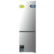 Bolero CoolMarket Combi 456 Inox E Frigorífico Combi Inox, MAX INSIDE con VIP tech, Cool Matrix, Cajón Variable 6 temperaturas con control de humedad, Total No Frost, Compresor Inverter Plus, Multi AirFlow, 456 L, 201x59,5cm Funciones Fast Cooling y Fast Freezing, Modo Smart, Green HUB XL, Display Exterior, Puertas Reversibles, Botellero, Bandejas Cristal y Clase E.
