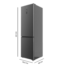 Bolero CoolMarket Combi 456 Dark E Frigorífico Combi Dark, MAX INSIDE con VIP tech, Cool Matrix, Cajón Variable 6 temperaturas con control de humedad, Total No Frost, Compresor Inverter Plus, Multi AirFlow, 456 L, 201x59,5cm Funciones Fast Cooling y Fast Freezing, Modo Smart, Green HUB XL, Display Exterior, Puertas Reversibles, Botellero, Bandejas Cristal y Clase E.