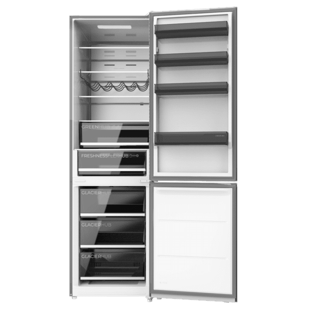 Bolero CoolMarket Combi 456 Dark E Frigorífico Combi Dark, MAX INSIDE con VIP tech, Cool Matrix, Cajón Variable 6 temperaturas con control de humedad, Total No Frost, Compresor Inverter Plus, Multi AirFlow, 456 L, 201x59,5cm Funciones Fast Cooling y Fast Freezing, Modo Smart, Green HUB XL, Display Exterior, Puertas Reversibles, Botellero, Bandejas Cristal y Clase E.