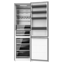 Bolero CoolMarket Combi 456 Dark E Frigorífico Combi Dark, MAX INSIDE con VIP tech, Cool Matrix, Cajón Variable 6 temperaturas con control de humedad, Total No Frost, Compresor Inverter Plus, Multi AirFlow, 456 L, 201x59,5cm Funciones Fast Cooling y Fast Freezing, Modo Smart, Green HUB XL, Display Exterior, Puertas Reversibles, Botellero, Bandejas Cristal y Clase E.