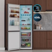 Bolero CoolMarket Combi 456 Black Glass E Frigorífico Combi Cristal Negro, MAX INSIDE con VIP tech, Cool Matrix, Cajón Variable 6 temperaturas con control de humedad, Total No Frost, Compresor Inverter Plus, Multi AirFlow, 456 L, 201x59,5cm Funciones Fast Cooling y Fast Freezing, Modo Smart, Green HUB XL, Display Exterior, Puertas Reversibles, Botellero, Bandejas Cristal y Clase E.