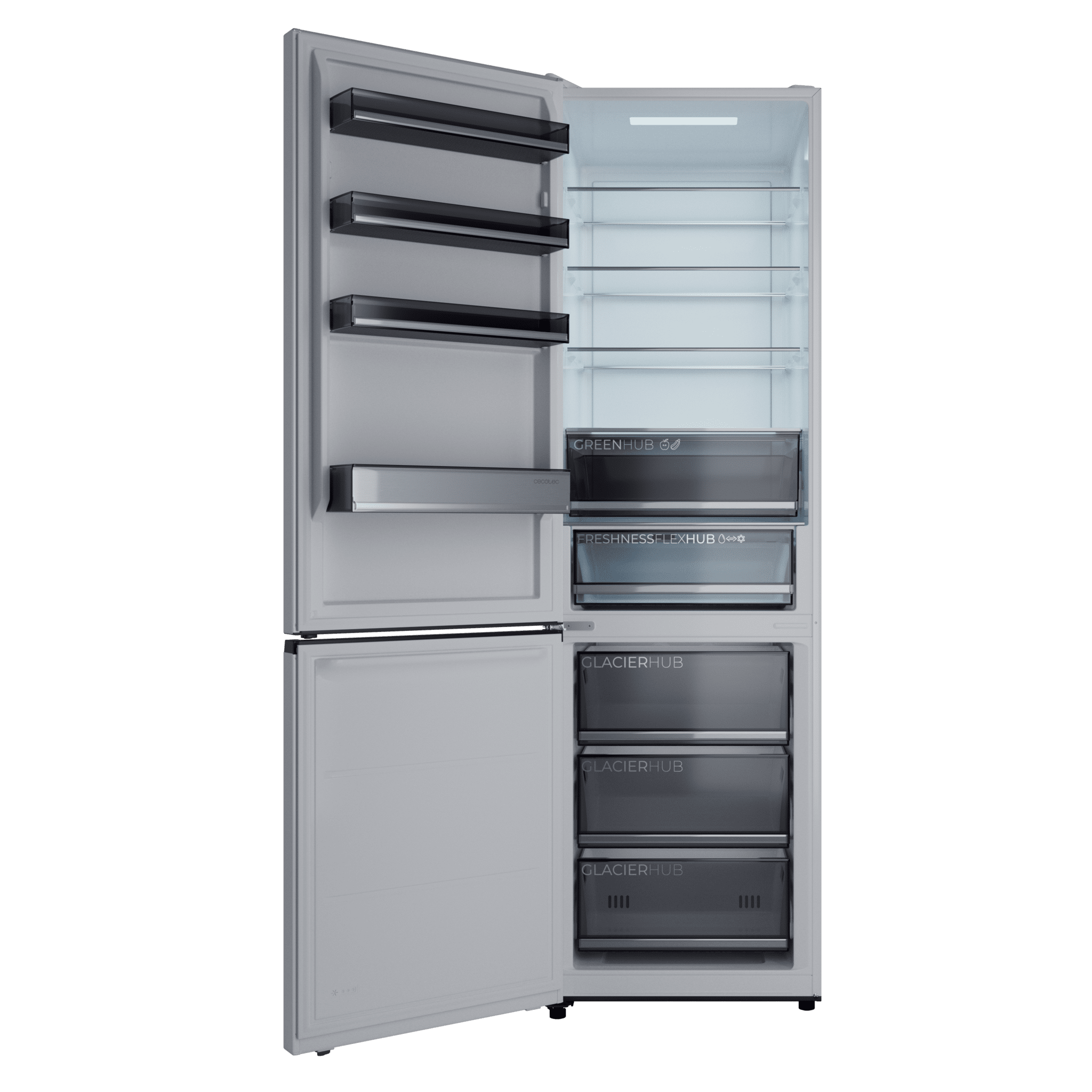 Réfrigérateur Combi Cecotec 456L No Frost - Classe C, Compresseur Inverter, Technologie VIP - Blanc