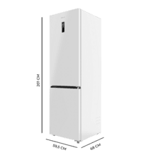 Bolero CoolMarket Combi 456 White C Weißer Kombikühlschrank, Klasse C, MAX INSIDE mit VIP-Technologie, Cool Matrix, Schublade mit variabler 6-Temperaturen-Steuerung und Feuchtigkeitskontrolle, Total No Frost, Inverter Plus-Kompressor, Multi AirFlow, 456 l, 201 x 59,5 cm, Schnellkühl- und Schnellgefrierfunktionen, Smart-Modus, Green HUB XL, Außendisplay, Türen umkehrbar, Flaschenregal und Glastabletts.