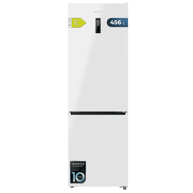 Bolero CoolMarket Combi 456 White C Frigorífico Combi Blanco, Clase C, MAX INSIDE con VIP tech, Cool Matrix, Cajón Variable 6 temperaturas con control de humedad, Total No Frost, Compresor Inverter Plus, Multi AirFlow, 456 L, 201x59,5cm Funciones Fast Cooling y Fast Freezing, Modo Smart, Green HUB XL, Display Exterior, Puertas Reversibles, Botellero y Bandejas Cristal.
