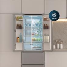 Bolero CoolMarket Combi F2D 395 Inox E Frigorífico Combi Inox Puerta Francesa, MAX INSIDE con VIP tech, Cool Matrix, Cajón Variable 6 temperaturas con control de humedad, Total No Frost, Compresor Inverter Plus, Multi AirFlow, 395L, 185x59,5cm Funciones Fast Cooling y Fast Freezing, Modo Smart, Green HUB XL, Display Exterior, Botellero, Bandejas Cristal y Clase E.