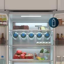 Bolero CoolMarket Combi F2D 395 Inox E Frigorífico Combi Inox Puerta Francesa, MAX INSIDE con VIP tech, Cool Matrix, Cajón Variable 6 temperaturas con control de humedad, Total No Frost, Compresor Inverter Plus, Multi AirFlow, 395L, 185x59,5cm Funciones Fast Cooling y Fast Freezing, Modo Smart, Green HUB XL, Display Exterior, Botellero, Bandejas Cristal y Clase E.
