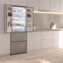 Bolero CoolMarket Combi F2D 395 Inox E Frigorífico Combi Inox Puerta Francesa, MAX INSIDE con VIP tech, Cool Matrix, Cajón Variable 6 temperaturas con control de humedad, Total No Frost, Compresor Inverter Plus, Multi AirFlow, 395L, 185x59,5cm Funciones Fast Cooling y Fast Freezing, Modo Smart, Green HUB XL, Display Exterior, Botellero, Bandejas Cristal y Clase E.