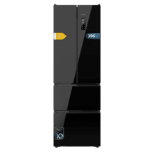 Bolero CoolMarket Combi F2D 395 Black Glass E Frigorífico Combi Cristal Negro Puerta Francesa, MAX INSIDE con VIP tech, Cool Matrix, Cajón Variable 6 temperaturas con control de humedad, Total No Frost, Compresor Inverter Plus, Multi AirFlow, 395 L, 185x59,5cm Funciones Fast Cooling y Fast Freezing, Modo Smart, Green HUB XL, Display Exterior, Botellero, Bandejas Cristal y Clase E.