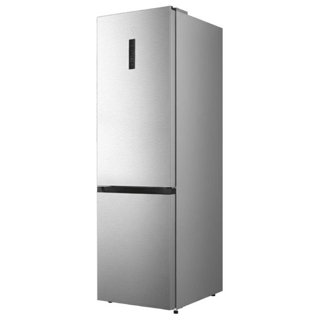 Bolero CoolMarket Combi 336 Inox A Frigorífico Combi Inox Clase A, Apertura 90º, Total No Frost, Fresh Flex, Humidity Flex, Gran Capacidad 336L, Compresor Inverter Plus, Multi AirFlow, Modo ECO, Fast Freezing, Puerta Reversible, Display Exterior, Botellero, Ultra Silencioso 35dB, Medidas 59,5×57,9×201,72 cm