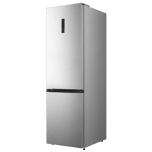 Bolero CoolMarket Combi 336 Inox A Frigorífico Combi Inox Clase A, Apertura 90º, Total No Frost, Fresh Flex, Humidity Flex, Gran Capacidad 336L, Compresor Inverter Plus, Multi AirFlow, Modo ECO, Fast Freezing, Puerta Reversible, Display Exterior, Botellero, Ultra Silencioso 35dB, Medidas 59,5×57,9×201,72 cm