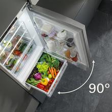 Bolero CoolMarket Combi 336 Inox A Frigorífico Combi Inox Clase A, Apertura 90º, Total No Frost, Fresh Flex, Humidity Flex, Gran Capacidad 336L, Compresor Inverter Plus, Multi AirFlow, Modo ECO, Fast Freezing, Puerta Reversible, Display Exterior, Botellero, Ultra Silencioso 35dB, Medidas 59,5×57,9×201,72 cm