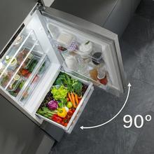 Bolero CoolMarket Combi 336 Dark A Frigorífico Combi Inox Oscuro Clase A, Apertura 90º, Total No Frost, Fresh Flex, Humidity Flex, Gran Capacidad 336L, Compresor Inverter Plus, Multi AirFlow, Modo ECO, Fast Freezing, Puerta Reversible, Display Exterior, Botellero, Ultra Silencioso 35dB, Medidas 59,5×57,9×201,72 cm