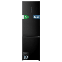 Bolero CoolMarket Combi 336 Dark A Frigorífico Combi Inox Oscuro Clase A, Apertura 90º, Total No Frost, Fresh Flex, Humidity Flex, Gran Capacidad 336L, Compresor Inverter Plus, Multi AirFlow, Modo ECO, Fast Freezing, Puerta Reversible, Display Exterior, Botellero, Ultra Silencioso 35dB, Medidas 59,5×57,9×201,72 cm