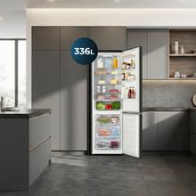 Bolero CoolMarket Combi 336 Dark A Frigorífico Combi Inox Oscuro Clase A, Apertura 90º, Total No Frost, Fresh Flex, Humidity Flex, Gran Capacidad 336L, Compresor Inverter Plus, Multi AirFlow, Modo ECO, Fast Freezing, Puerta Reversible, Display Exterior, Botellero, Ultra Silencioso 35dB, Medidas 59,5×57,9×201,72 cm
