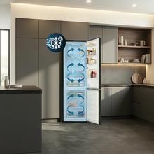 Bolero CoolMarket Combi 336 Dark A Frigorífico Combi Inox Oscuro Clase A, Apertura 90º, Total No Frost, Fresh Flex, Humidity Flex, Gran Capacidad 336L, Compresor Inverter Plus, Multi AirFlow, Modo ECO, Fast Freezing, Puerta Reversible, Display Exterior, Botellero, Ultra Silencioso 35dB, Medidas 59,5×57,9×201,72 cm