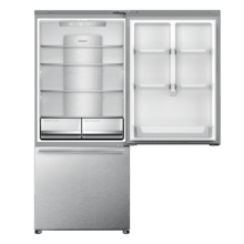 Bolero CoolMarket Combi FD 499 Inox E Cecotec Bolero CoolMarket Combi FD 499 Inox E: Frigorífico Americano Combi Puerta Francesa Inox con Ancho Extra 75,9cm, Capacidad 499L, MetalFlex Cooling, Green HUB, AuraLED, Display Electrónico, Total NoFrost, Compresor Inverter Plus, Fast Freezing & Cooling y Modo Smart