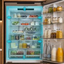 Bolero CoolMarket Combi FD 499 Inox E: American Combi Frigorífico Porta Francesa Aço Inoxidável com Largura Extra 75,9cm, Capacidade 499L, Arrefecimento MetalFlex, HUB Verde, AuraLED, Visor Eletrónico, Total NoFrost, Compressor Inverter Plus, Congelamento Rápido & Cooling e Modo Inteligente
