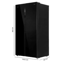 Bolero CoolMarket SBS 623 Black Glass E Frigorífico Americano SBS acabado cristal negro con Super Capacidad de 623L, Laterales 8mm, Freshness Flex HUB 25L con Modos Green, Chill y Fresh, Display Full Color, MetalFlex Cooling, Green HUB con HumidPad, Anti-bacteria Freshness, AuraLED, Multi AirFlow, Total NoFrost, Compresor Inverter Plus, Fast Freezing & Cooling, Modo Smart y Apertura Puerta 90º