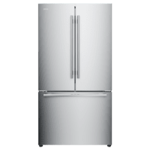 Bolero CoolMarket FD 579 Inox E Frigorífico americano de porta francesa em acabamento de aço inoxidável com Super Capacidade 576L, Arrefecimento MetalFlex, HUB Verde XL, HUB Verde Duplo, Pegas de Metal, AuraLED, Ecrã Interior Eletrónico, Total NoFrost, Compressor Inverter Plus, Arrefecimento Rápido & e Modo Inteligente