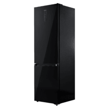 Bolero CoolMarket Combi 405 MC Elite Black Glass D Refrigerador combinado com vidro preto, interior Elite Gray e MAX INSIDE, sistema de refrigeração MetalFlex, compartimento Fresh Flex, acabamento Elite Gray, sistema anti-odor ADF+, display colorido, NoFrost total, porta reversível, compressor Inverter Plus, ultra silencioso (37dB), modo ECO, congelamento ultrarrápido, resfriamento rápido, classe energética D.