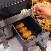 Cecofry Advance 9000 Full Inox Freidora de aire digital de 9 L de capacidad y 2800 W de potencia y pared divisoria móvil para optar entre dos cestillos con temperatura dual o convertirse en una sola cubeta.