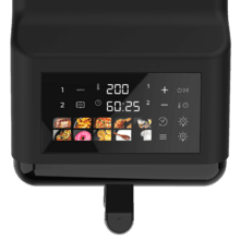 Cecofry DuoLevel 12000 Window Friggitrice ad aria da 12L con finestre, con cestelli sovrapposti da 6 litri, potenza di 2900 W, controllo touch e 10 programmi preimpostati per una cottura veloce e salutare.