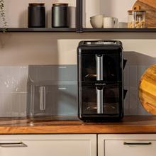 Cecofry DuoLevel 12000 Window Friteuse à air de 12 litres avec fenêtres, paniers superposés de 6 litres chacun, puissance de 2900 W, contrôle tactile et 10 programmes préréglés pour une cuisson rapide et saine.