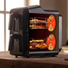 Cecofry DuoLevel 12000 Window Friggitrice ad aria da 12L con finestre, con cestelli sovrapposti da 6 litri, potenza di 2900 W, controllo touch e 10 programmi preimpostati per una cottura veloce e salutare.