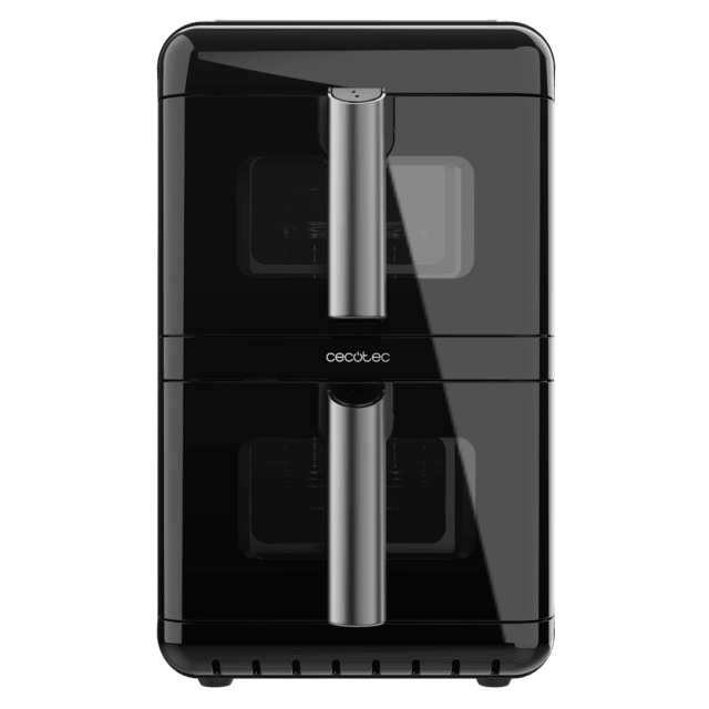 Cecofry DuoLevel 12000 Window Friggitrice ad aria da 12L con finestre, con cestelli sovrapposti da 6 litri, potenza di 2900 W, controllo touch e 10 programmi preimpostati per una cottura veloce e salutare.