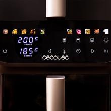 Cecofry DuoLevel 10000 DuoSize Window Freidora de aire de 10L con ventanas, con cubetas superpuestas de 3.5L y 6.5L, 2000 W de potencia, control táctil, y 10 programas preconfigurados para una cocción rápida y saludable.