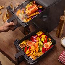 Cecofry DuoLevel 10000 DuoSize Window Freidora de aire de 10L con ventanas, con cubetas superpuestas de 3.5L y 6.5L, 2000 W de potencia, control táctil, y 10 programas preconfigurados para una cocción rápida y saludable.