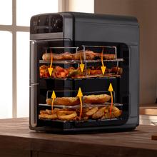 Cecofry DuoLevel 10000 Freidora de aire de 10L con cubetas superpuestas de 5L, 2400 W de potencia, control táctil, y 6 programas preconfigurados para una cocción rápida y saludable.