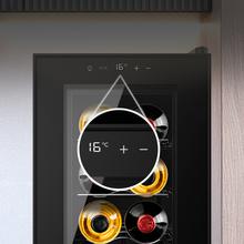 Bolero GrandSommelier 600 CoolCrystal Vinoteca Termoeléctrica, Capacidad 6 Botellas, Silenciosa 35dB, Temperatura 8 a 18ºC, Humedad 50%-80%, Estantes Metálicos, Control Táctil, Clasae E, Luz LED, Negra