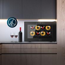 Bolero GrandSommelier 800H CoolCrystal Vinoteca Termoeléctrica Horizontal, Capacidad 8 Botellas, Silenciosa 35dB, Temperatura 8 a 18ºC, Humedad 50%-80%, Estantes Metálicos, Control Táctil, Clase E, Luz LED, Negra