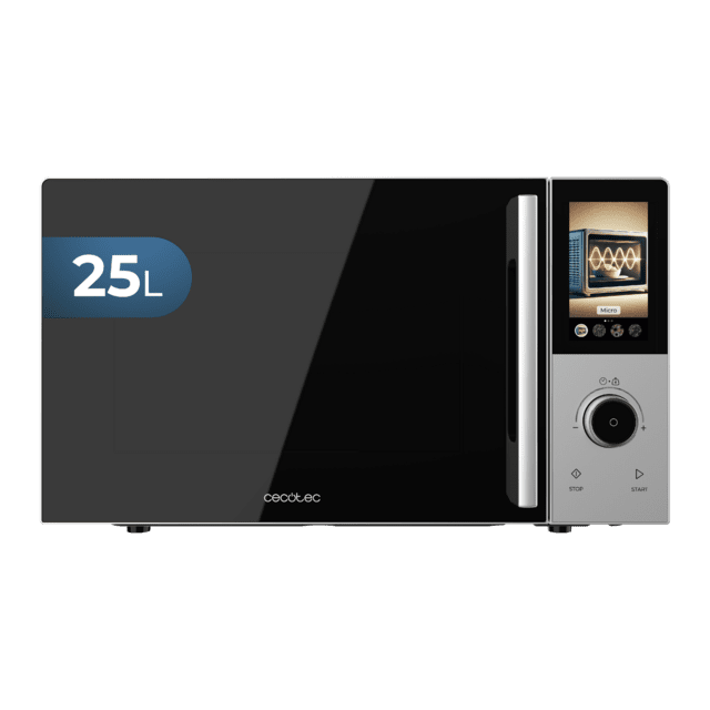 Convection 2500 Touch Micro-ondes numérique tactile de 25 L et 900 W avec sélecteur.