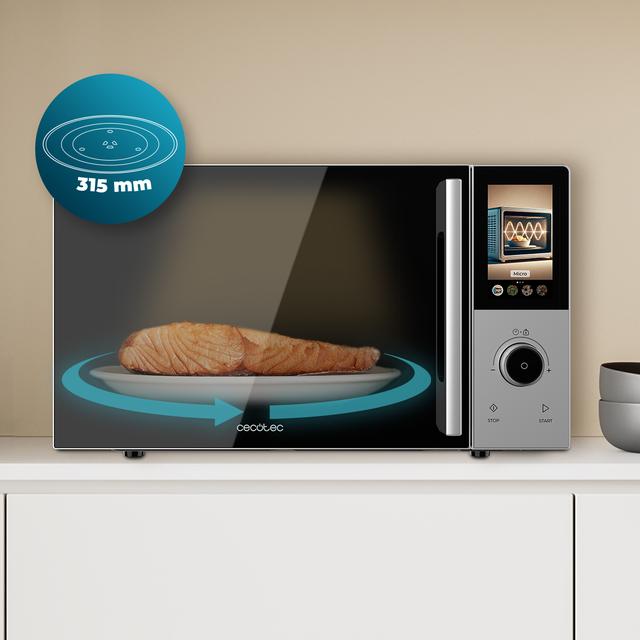 Convection 2500 Touch Micro-ondes numérique tactile de 25 L et 900 W avec sélecteur.