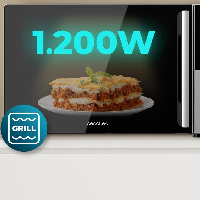 Convection 2500 Touch Micro-ondes numérique tactile de 25 L et 900 W avec sélecteur.