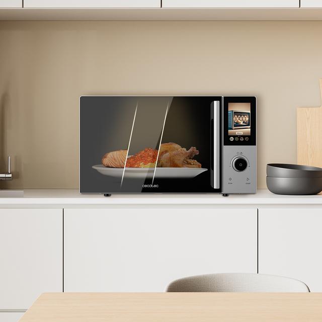 Convection 2500 Touch Micro-ondes numérique tactile de 25 L et 900 W avec sélecteur.