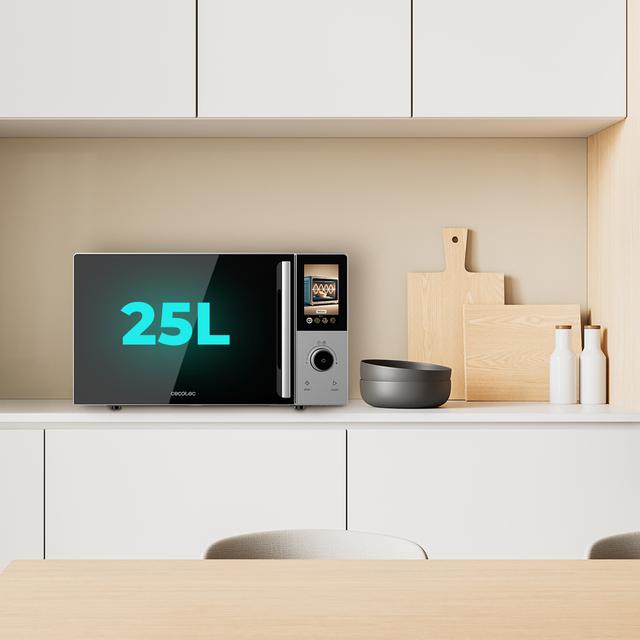 Convection 2500 Touch Micro-ondes numérique tactile de 25 L et 900 W avec sélecteur.