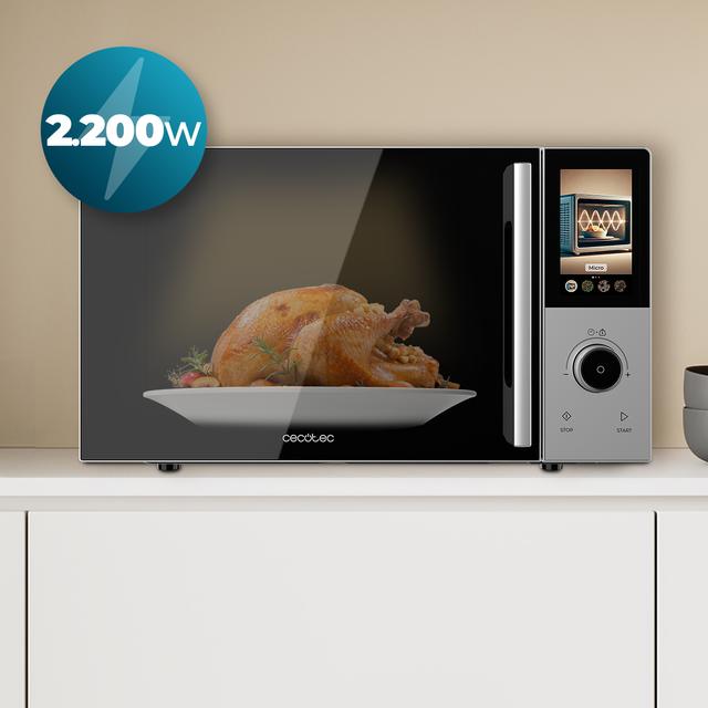 Convection 2500 Touch Micro-ondes numérique tactile de 25 L et 900 W avec sélecteur.