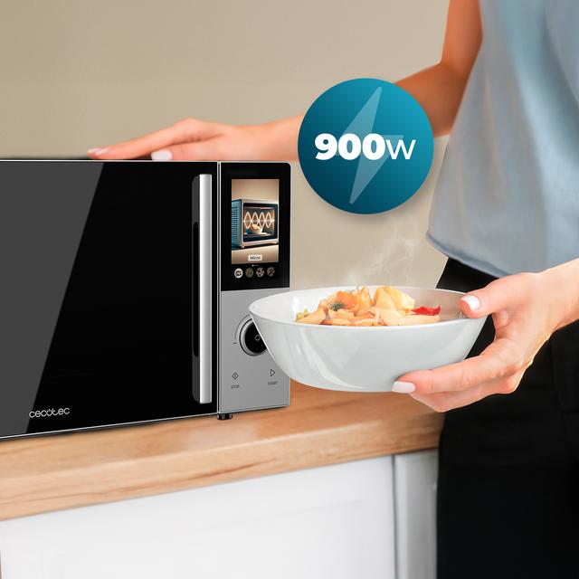 Convection 2500 Touch Micro-ondes numérique tactile de 25 L et 900 W avec sélecteur.