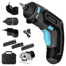 PowerGyro 3500 Total Set Atornillador a batería 4V 1500mAh. Inlcuye 4 cabezales para todo tipo de proyectos. Velocidad 200rpm. Luz LED integrada. Incluye un maletín y diferentes accesorios.