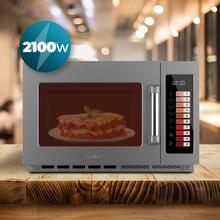 FlatPro 3400 Microondas comercial con botones táctiles de 34L y 2100 W.